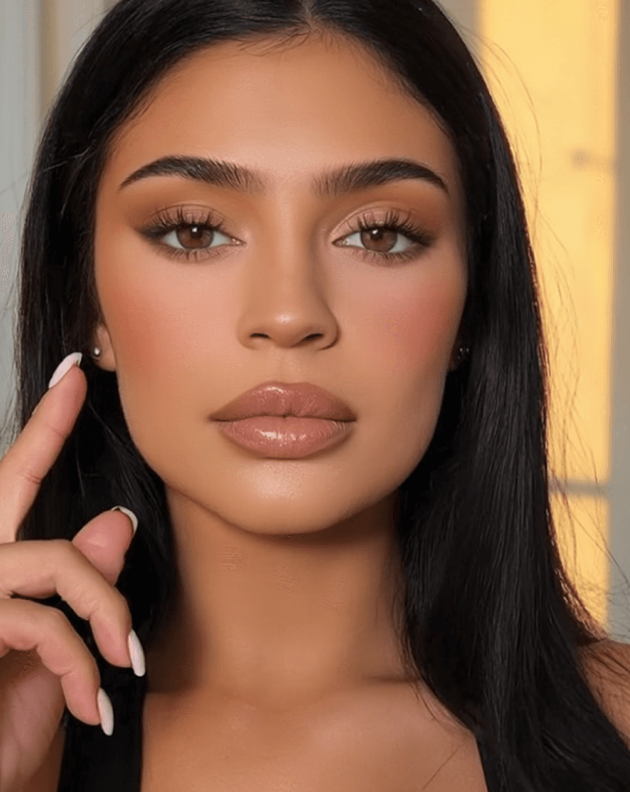 A hyper-polished portrait of a high-fashion influencer, golden-hour lighting.