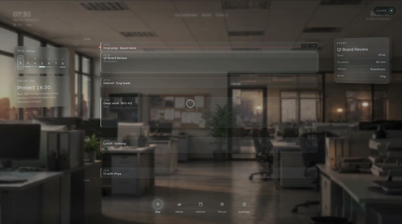 Calendar quietly holding a recovery window open across the afternoon.